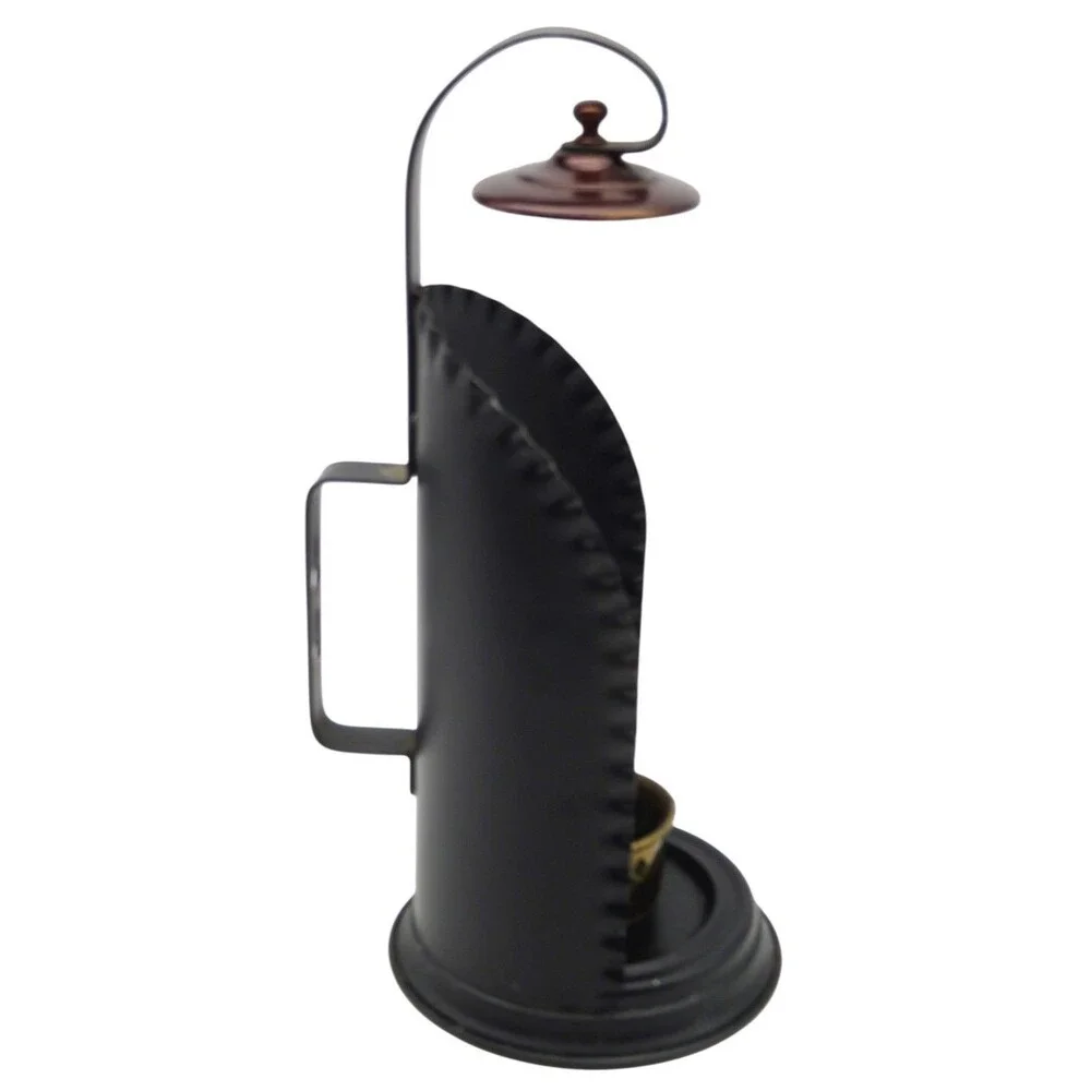 Vintage Style Black Tin Metal Candle Holder Wall Sconce Taper Chamberstick